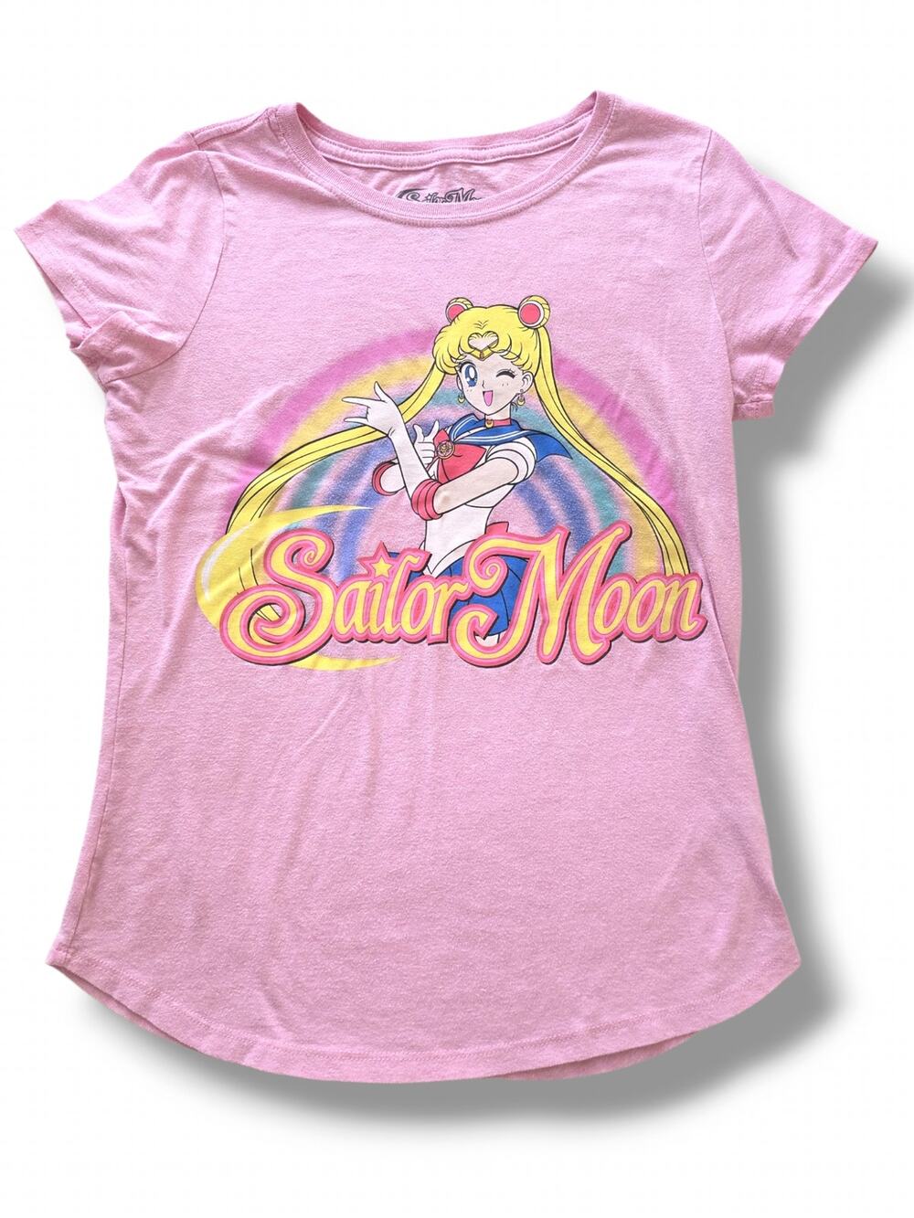 Sailor Moon Girls XL (14/16) Heather Pink Character Graphic T-Shirt